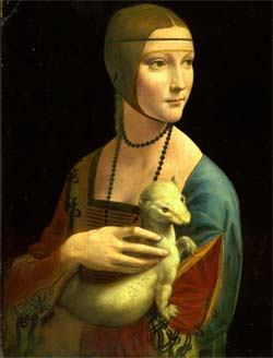 La dama del armiño. Autor: Leonardo Da Vinci (Milán, 1490)